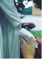 A Marble Virgin Mary statue is restored after vandals broke its hands off. Universal Fine Art Conservation carved new marble hands 
and installed them for Christ the King Church, Ludlow, MA.
